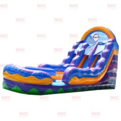 1820ft20Tropical20Apex20Hurricane20Double20Lane20Inflated2 3 19 ft Tropical Apex Hurricane Double Lane Inflated Pool Marble Orange Slide