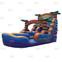 1920Tiki20Plunge20Double20Lane20Inflated20Pool20Marble20Pu 3 19 ft Tiki Plunge Double Lane Inflated Pool