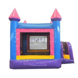 Kids Pink Castle - w/ enclosed tunnel for safety