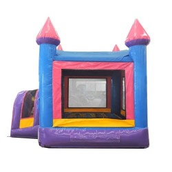 Kids Pink Castle - w/ enclosed tunnel for safety