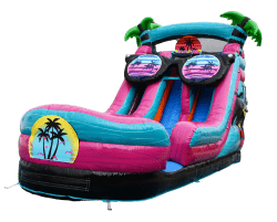 19 ft Beach Vibe Double Lane Inflated Pool Slide