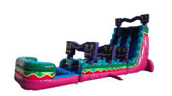 25 ft High Level water slide with slip n slide deep pool