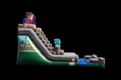 18 18 ft Pixelated Waterslide - Craft mining