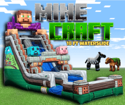18 ft Pixelated Waterslide - Craft mining